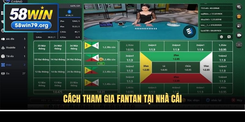 Cách tham gia Fantan tại nhà cái